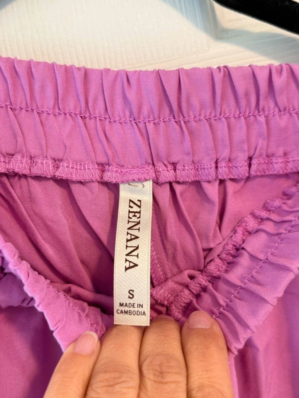 Zenana Lavender-Pink Sleeveless Shell and crop pants set - Picture 5 of 9